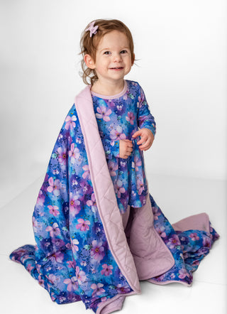 Quilted Bamboo Blanket | Toddler | Dreamy Blooms