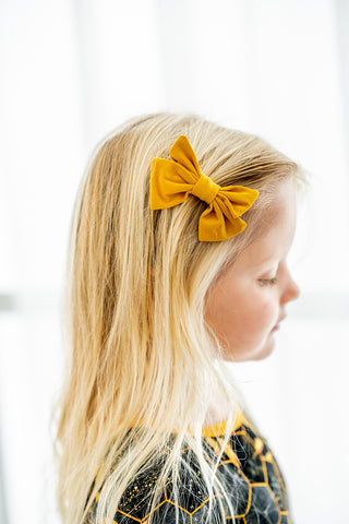 Clip On Bamboo Bow | Toddler | Honey