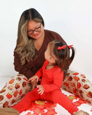 Apple Red | Two-Piece Bamboo Long Sleeve Toddler & Kids Pajamas