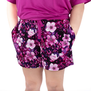 Cherry Blossoms | Women's Bamboo Pajama Shorts