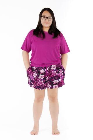 Cherry Blossoms | Women's Bamboo Pajama Shorts