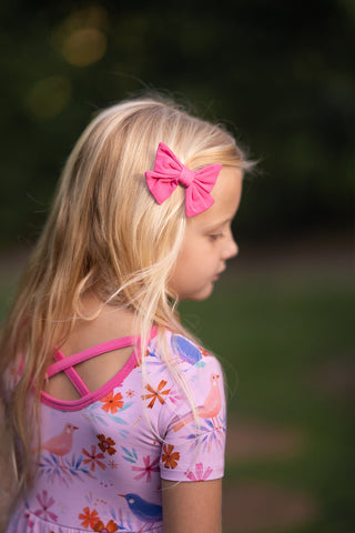 Blooming Birds | Toddler & Girls Bamboo Ruffle Twirl Dress