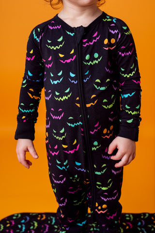 Halloween Night | Convertible Bamboo Zipper Baby Pajamas