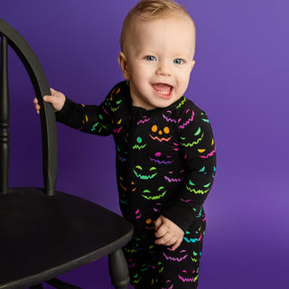 Halloween Night | Convertible Bamboo Zipper Baby Pajamas