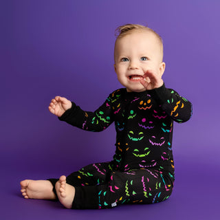 Halloween Night | Convertible Bamboo Zipper Baby Pajamas