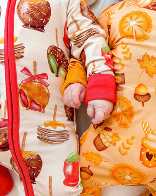 Pumpkin Lover | Convertible Bamboo Zipper Baby Pajamas