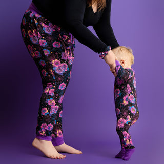 Halloween | Violet Webs | Women's Bamboo Jogger Pajama Pants