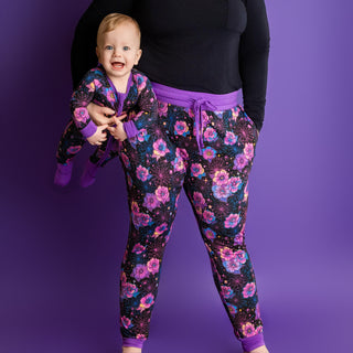 Halloween | Violet Webs | Convertible Bamboo Zipper Baby Pajamas