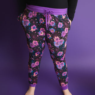 Halloween | Violet Webs | Women's Bamboo Jogger Pajama Pants