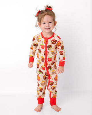 Candy Apples | Convertible Bamboo Zipper Baby Pajamas