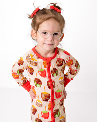 Candy Apples | Convertible Bamboo Zipper Baby Pajamas