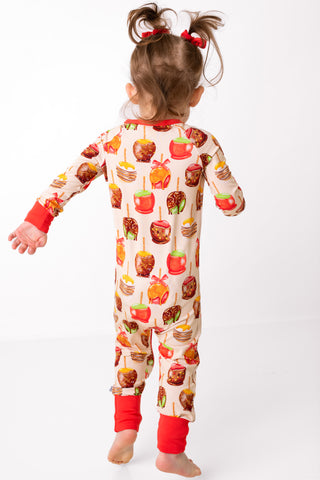 Candy Apples | Convertible Bamboo Zipper Baby Pajamas