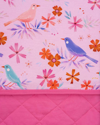 Blooming Birds | Quilted Bamboo Toddler Blanket