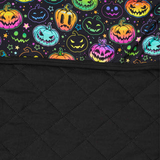 Quilted Bamboo Blanket | Toddler | Halloween Pumpkins