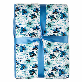Quilted Bamboo Blanket | Toddler | Azure Petals