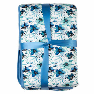Quilted Bamboo Blanket | Adult | Azure Petals