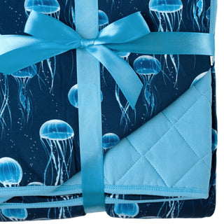 Quilted Bamboo Blanket | Toddler | Blue Jellies