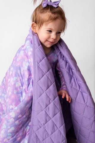 Quilted Bamboo Blanket | Toddler | Hearts
