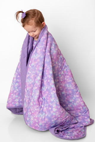 Quilted Bamboo Blanket | Toddler | Hearts