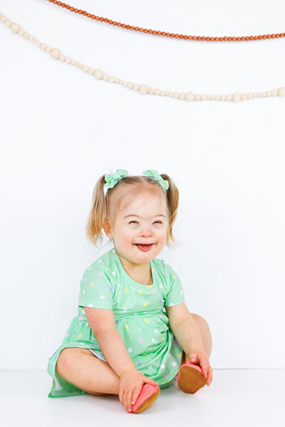 Pastel Dots | Baby & Toddler Bamboo Bodysuit Dress