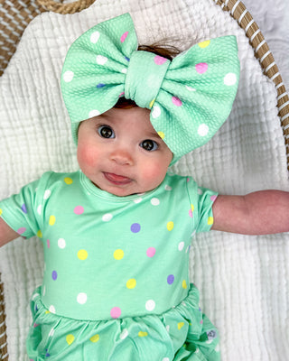 Pastel Dots | Headwrap Bow