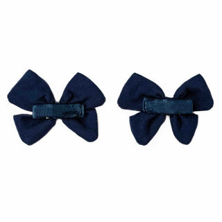 Clip On Bamboo Bow Set | Baby | Navy