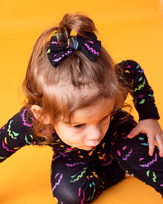 Halloween Night | Toddler Bamboo Clip on Bow *New Style*