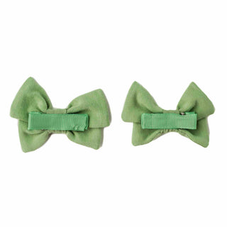 Clip On Bamboo Bow Set | Baby | Sage Green