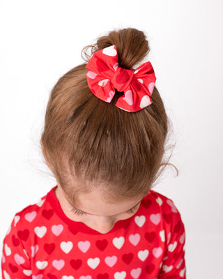 Sweet Little Hearts | Toddler Bamboo Clip on Bow