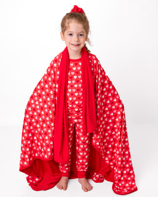 Sweet Little Hearts | Double Layer Bamboo Toddler Blanket