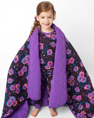 Halloween | Violet Webs | Quilted Bamboo Toddler Blanket