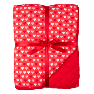 Sweet Little Hearts | Quilted Bamboo Adult Blanket