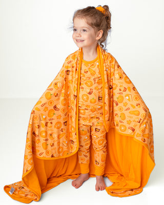 Pumpkin Lover | Double Layer Bamboo Toddler Blanket