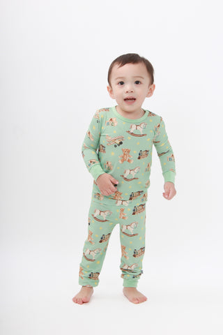 Vintage Toys | Two-Piece Bamboo Long Sleeve Toddler & Kids Pajamas