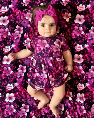 Cherry Blossoms | Baby & Toddler Bamboo Bodysuit Dress