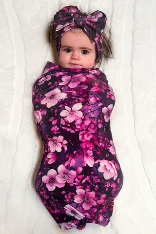 Cherry Blossoms | Bamboo Swaddle Blanket