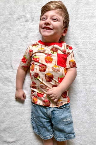 Candy Apples | Bamboo Toddler & Kids Pocket T-Shirt