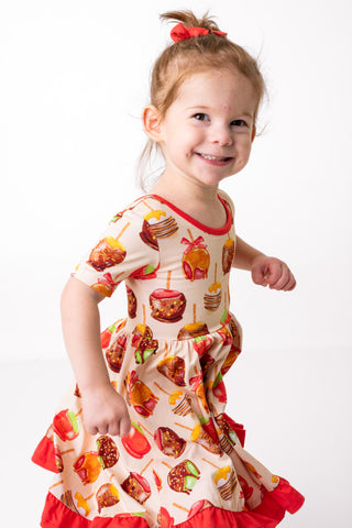 Candy Apples | Toddler & Girls Bamboo Ruffle Twirl Dress