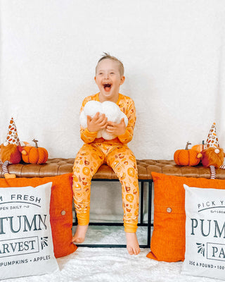 Pumpkin Lover | Two-Piece Bamboo Long Sleeve Toddler & Kids Pajamas