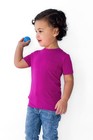 Mulberry | Bamboo Toddler & Kids Pocket T-Shirt