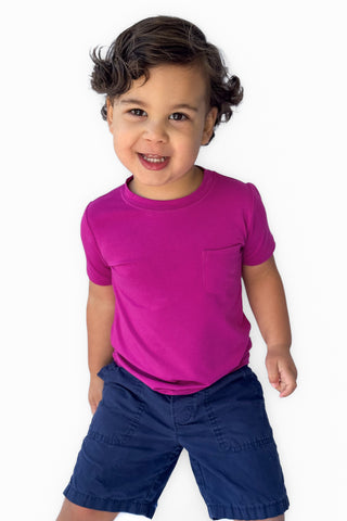 Mulberry | Bamboo Toddler & Kids Pocket T-Shirt