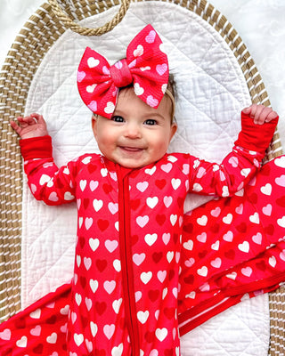 Sweet Little Hearts | Toddler Girl Nylon Bow