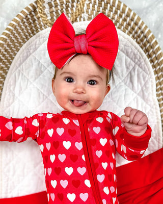 Ruby Red | Toddler Girl Nylon Bow