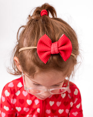 Ruby Red | Baby Girl Nylon Bow