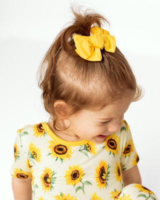 Lemon | Toddler Bamboo Clip on Bow *New Style*