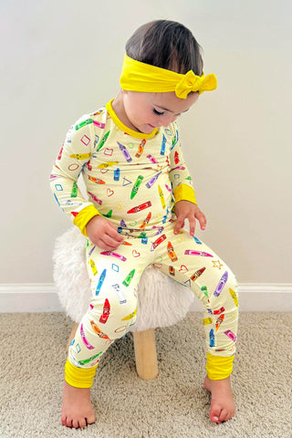 Crayon Crew | Two-Piece Bamboo Long Sleeve Toddler & Kids Pajamas