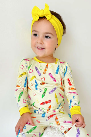 Crayon Crew | Two-Piece Bamboo Long Sleeve Toddler & Kids Pajamas