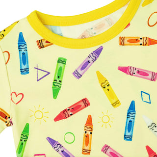 Crayon Crew | Two-Piece Bamboo Long Sleeve Toddler & Kids Pajamas