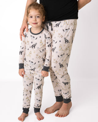 Cats & Paws | Two-Piece Bamboo Long Sleeve Toddler & Kids Pajamas