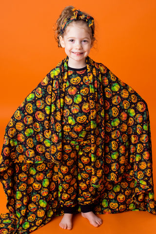 Halloween | Spooky Pumpkins | Double Layer Bamboo Toddler Blanket